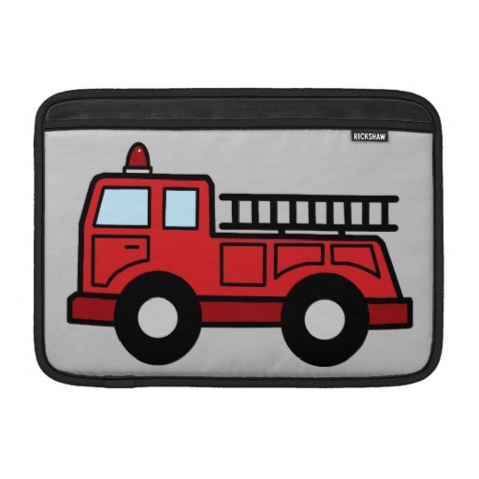 Cartoon Firetruck Emergency Vehicle Truck Macbook Air Sleeve