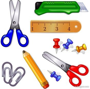 Appliances Scissors Song Back Pin Pencil Pushpin Ruler Graver