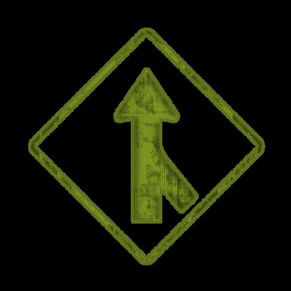 Full Set Green Grunge Icons Signs Style