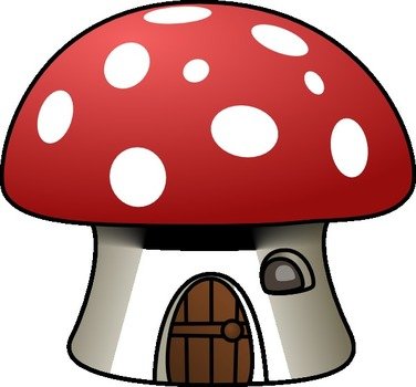 Mushroom House At Clkercom Vector Online Royalty clipart