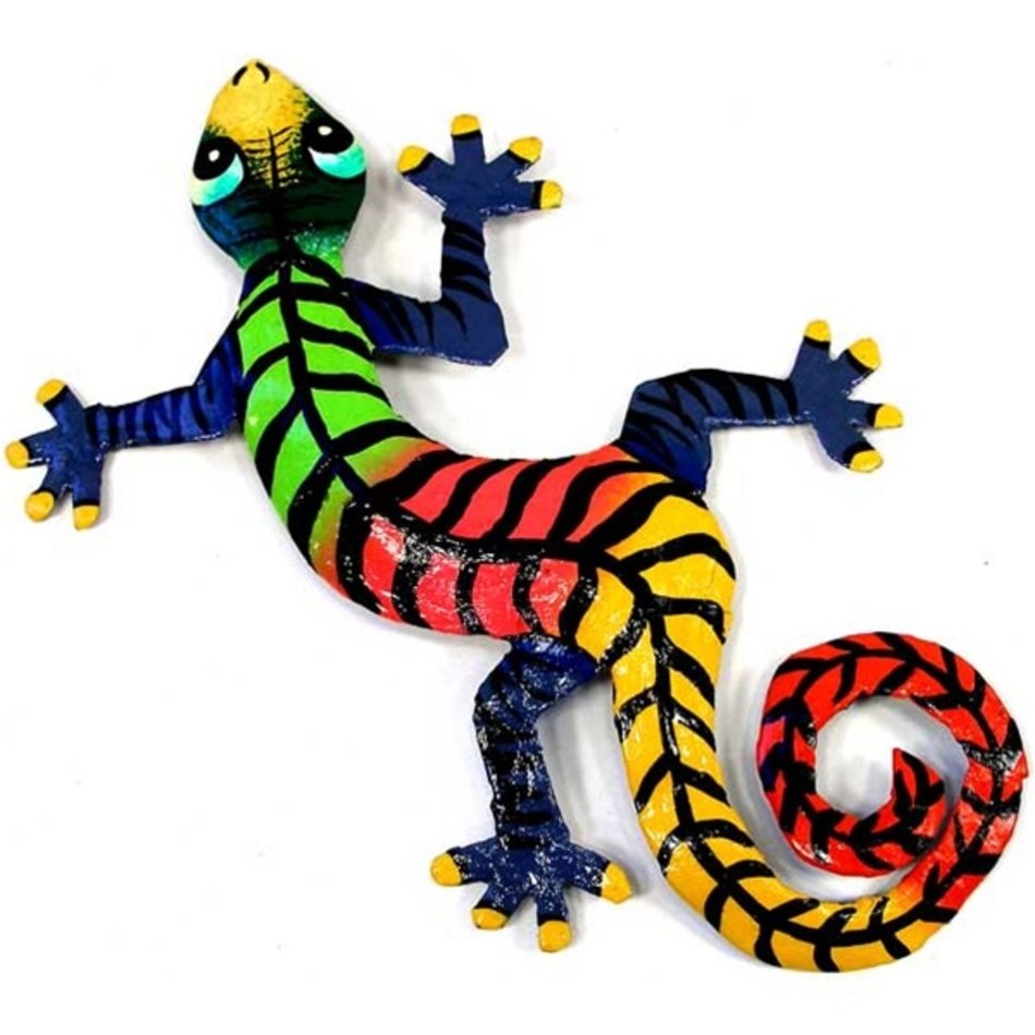Caribbean Gecko Steel Drum Wall Art