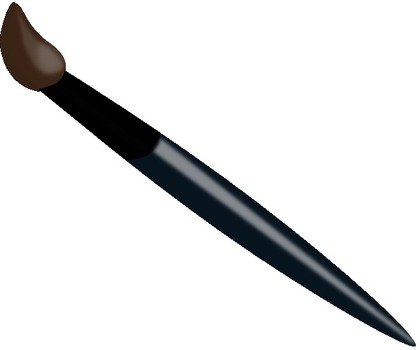 Paint Brush Black And White