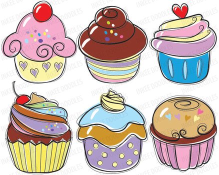Cupcake Doodles Candy Cherry Sweet By Inkeedoodles
