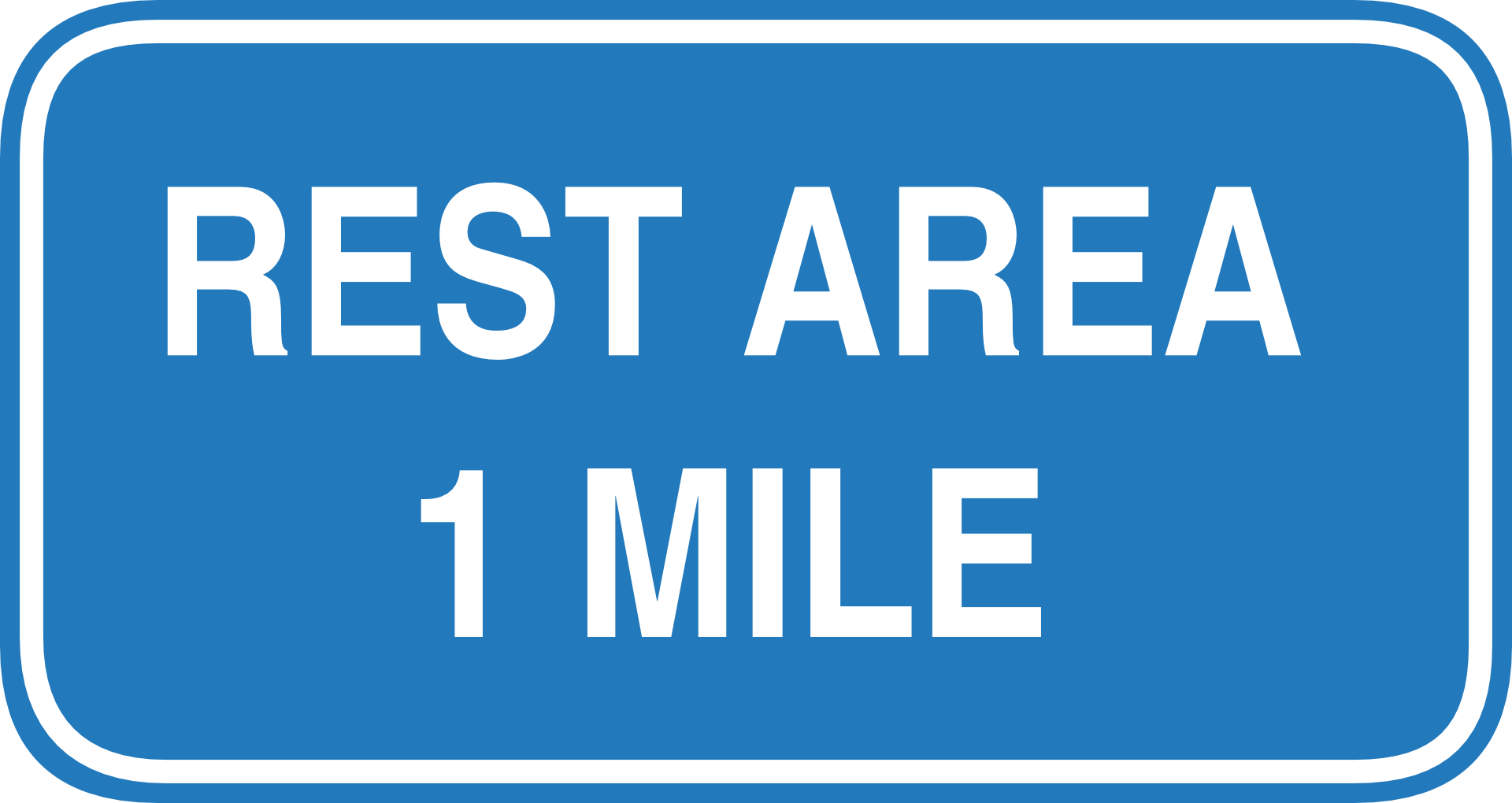 Rest Area 1 Mile Sign Drawing Free Image Download