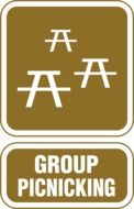 Group picnicking pictogram