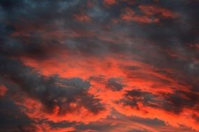 unusual beauty red sky