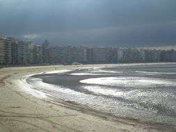 panorama of the beach in Montevideo, Uruguay