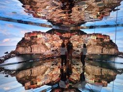 creative exhibition with Italian landscape