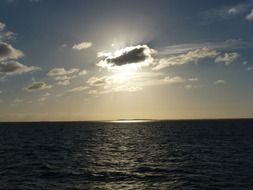 very beautiful cloudy ocean