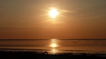 north sea sunset