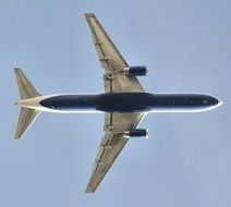 Boeing 767 of British airlines in the sky