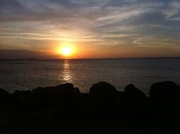 sunset over the beach in Puerto Rico