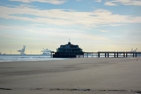 pier on the beach in Blankenberge, Belgium