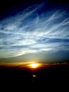 bright evening sunset