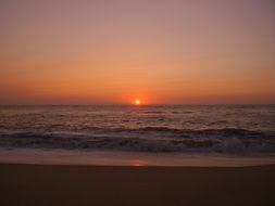 little sun spot in the sea