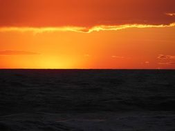 orange sky on the horizon