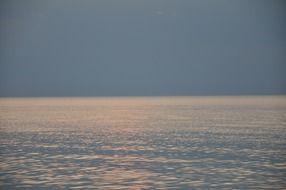 quiet sunset over the sea