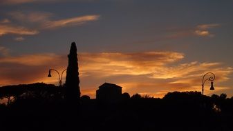 Rome at the sunset