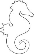 awesome seahorse drawing
