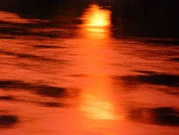 delightful and incredible beauty red sunset