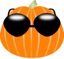 drawing pumpkin in sunglasses