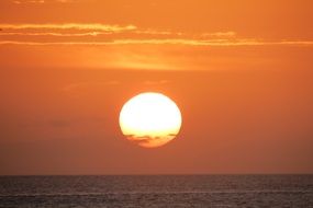 big sun ball sunset