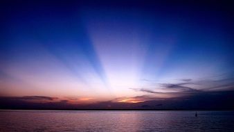 dramatic sunset in guajara bay
