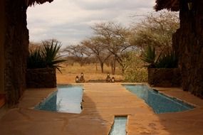 pools at a luxury hotel in Africa