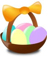 Easter basket with eggs