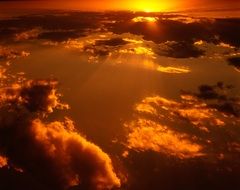 landscapes clouds in the sun