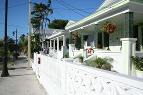 snow white houses on the Florida Keys