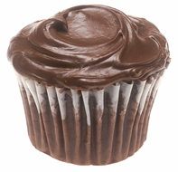 cupcake with chocolate cream