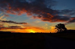 New Zealand sunset sky