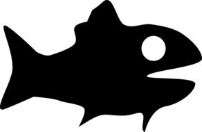 black fish as a drawing