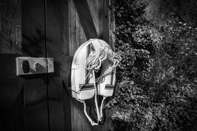 life buoy rescue black and white recording