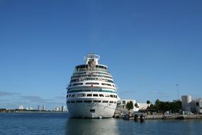 Cruise ship on the coast of florida