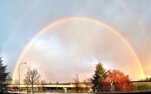 wonderful rainbow sunset