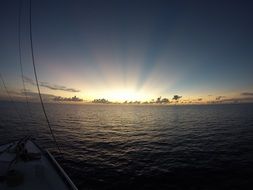 sunbeam maldives sunset