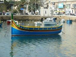 boat in the harbor in Malta