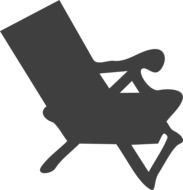 painted beach lounger