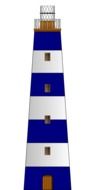 blue and white lighthouse