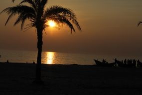 kuakata beach at sunset