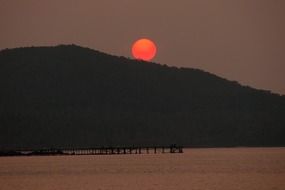 Red full moon