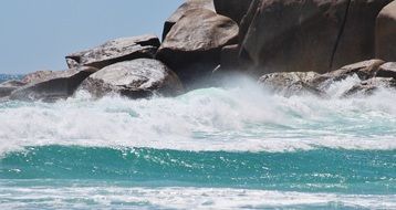 landscape of rough sea waves