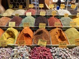 hot spices on the market in istanbul