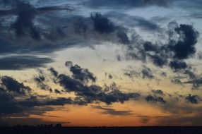 dark blue clouds in the sky