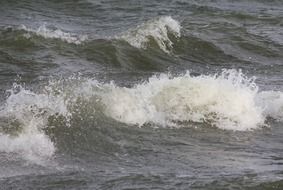 waves and splashes of the ocean