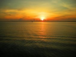 pacific ocean sundown in the water