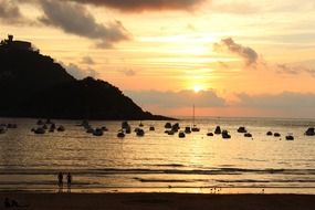 sunset in San Sebastián