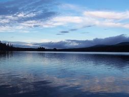 lake and cloudy sky